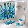Majestic Peacock Feather Shower Curtain - Elegant Bathroom Decor