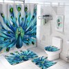 Majestic Peacock Shower Curtain For A Glamorous Bathroom Decor, Ornate Bathroom Accessories