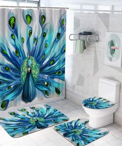 Majestic Peacock Shower Curtain For A Glamorous Bathroom Decor, Ornate Bathroom Accessories