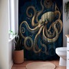 Majestic Squid Tentacles Sea Monster Shower Curtain, Nautical Bathroom Decor