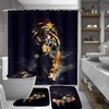 Majestic Tiger Art Shower Curtain For Animal Lover Bathroom Decor