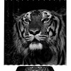 Majestic Tiger Head Waterproof Shower Curtain for Striking Bathroom Decor