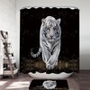 Majestic Tiger Shower Curtain For Wild Animal Bathroom Decor
