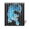 Majestic Tiger Shower Curtain Inspired by Chinese Art for Your Bathroom Dcor