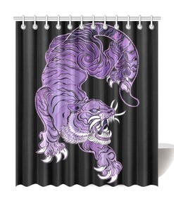 Majestic Tiger Shower Curtain - Tribute to Chinese Art - Waterproof Home Decor