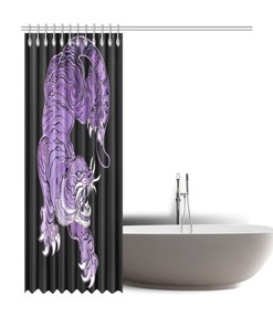Majestic Tiger Shower Curtain - Tribute to Chinese Art - Waterproof Home Decor