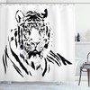 Majestic Tiger Water-Repellent Shower Curtain