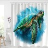 Make A Splash With 3D Ocean Sea Turtle Shower Curtain Waterproof Modern Fabric For Your Bathroom