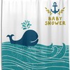 Make A Splash With Alaza Whale Cartoon Waterproof Bathroom Curtain.