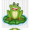 Make A Splash With This Fun And Playful Happy Frog Waterproof And Unique Shower Curtains Print Bathroom Curtain 