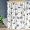 Make A Statement With This Modern And Stunning Flower Plant Shower Curtain - Perfect For A Chic Bathroom Look