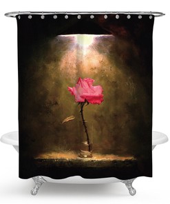 Make Your Bathroom Bloom with this Rose Shower Curtain