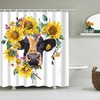 Make Your Bathroom Cuter With A Flower Garland Cow Animal Waterproof Multi-Size Shower Curtain Hook