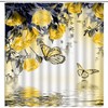 Make Your Bathroom Dreams Come True With A Flower Butterfly Shower Curtain With Yellow Rose Floral Wings