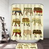 Make Your Bathroom Fun and Whimsical with This Multi Patterns Elephants Shower Curtain