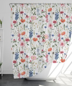 Make Your Bathroom More Festive With A Christmas Gift - Floral Vibe Shower Curtain