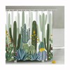 Make Your Bathroom More Inviting With This Cactus Plant Shower Curtain Featuring A Nordic Style Design