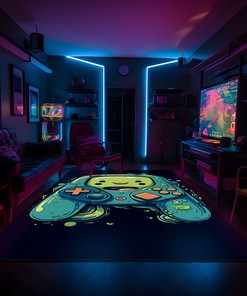 Make Your Game Room Stand Out with Personalized Vintage Game Room Rugs for Boy's Bedroom