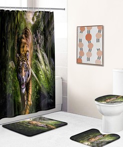 Make a Statement in Your Bathroom with This Tiger Shower Curtain