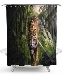 Make a Statement in Your Bathroom with This Tiger Shower Curtain