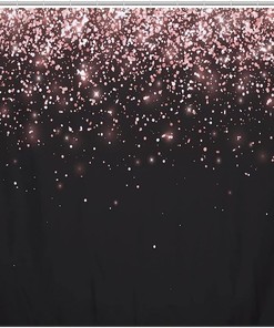 Make a Statement with this Rose Gold Particles Waterproof Shower Curtain
