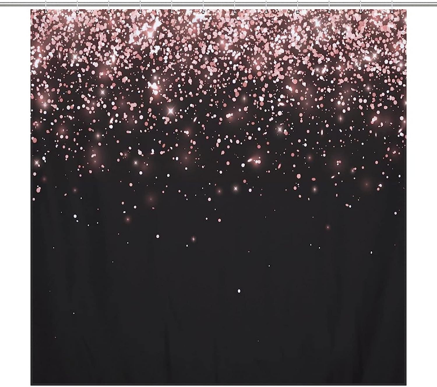 Make a Statement with this Rose Gold Particles Waterproof Shower Curtain