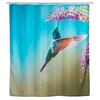 Managua Hummingbird Print Shower Curtain for Bathroom Decor