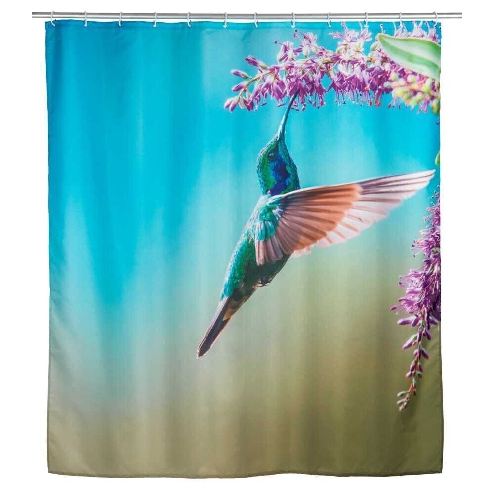 Managua Hummingbird Print Shower Curtain for Bathroom Decor