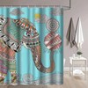 Mandala Bohemian Indian Elephant Shower Curtain - Ethnic Bathroom Decor