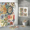 Mandala Flowers Garden Fabric Shower Curtain for Elegant Bathroom Decor