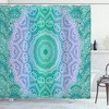 Mandala Geometric Figure Print Ethnic Shower Curtain For Boho Bathroom Decor