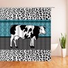 Mandala Rustic Boho Stripes Vintage Shower Curtain Farm Cow Print 