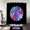 Mandala Star Print Watercolor Colorful Shower Curtain For Unique Bathroom Aesthetic