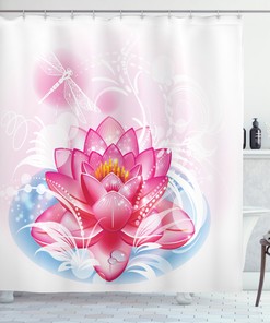 Mandala Yoga Lotus Print Shower Curtain For A Zen Bathroom