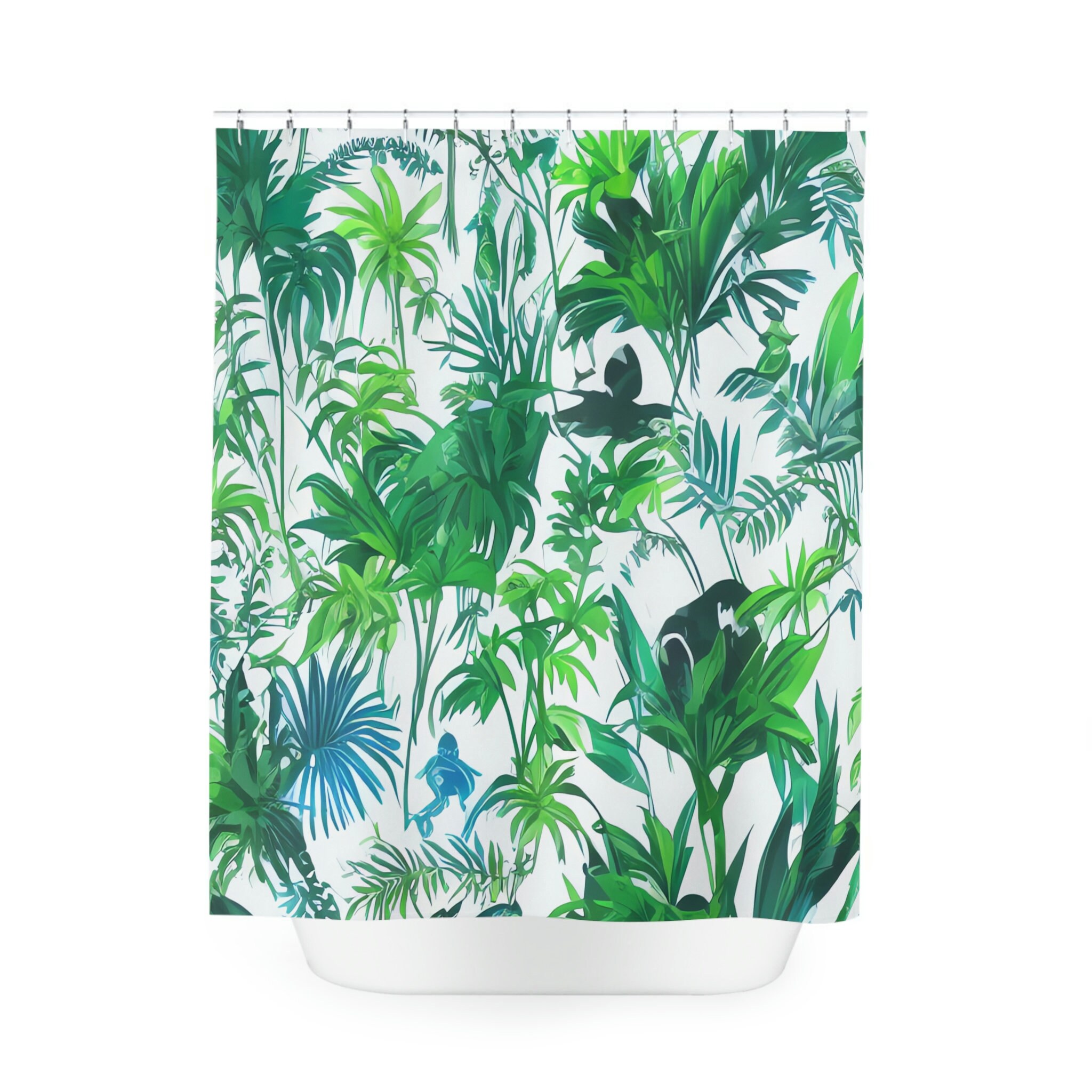Mangrove Rainforest Lake Jungle Shower Curtain for Nature Inspired Bathroom Decor