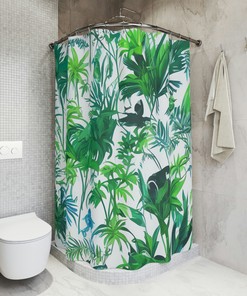 Mangrove Rainforest Lake Jungle Shower Curtain for Nature Inspired Bathroom Decor