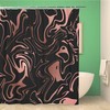 Marble Abstract Faux Rose Gold Shower Curtain For Elegant Bathroom