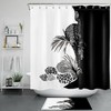 Marble Daisy Flower And Skull Print Shower Curtain For Bathroom