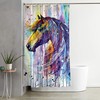 Marble Pineapple Shower Curtain Black Background Bathroom Decor Waterproof Fabric Curtain