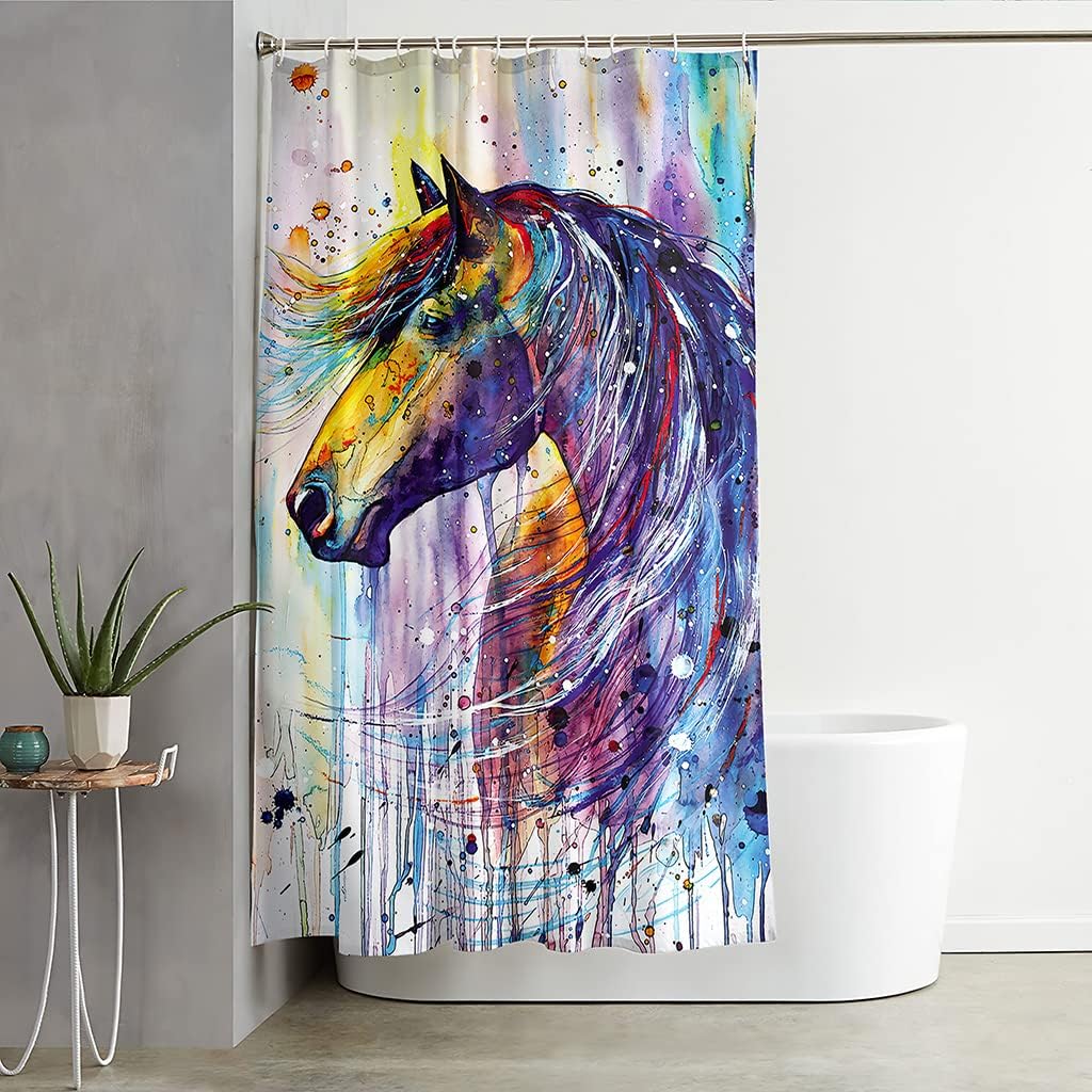 Marble Pineapple Shower Curtain Black Background Bathroom Decor Waterproof Fabric Curtain