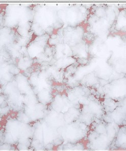 Marble Rose Gold Shower Curtain - Chic and Elegant Bathroom Decor