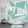 Marble Textures Grey Teal Marble Texture Geometric Pattern Shower Curtain