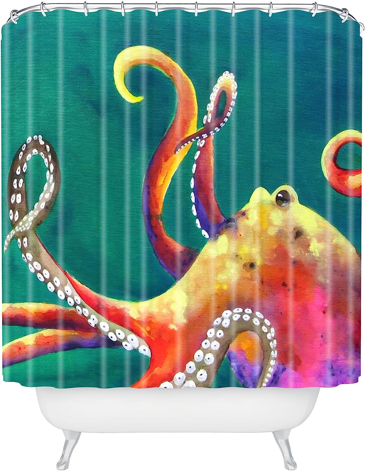 Mardi Gras Octopus Shower Curtain By Clara Nilles - Add Some Festive Flair To Your Bathroom
