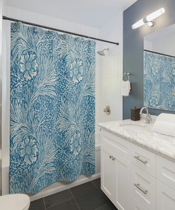 Marigold Shower Curtain - William Morris Inspired Bathroom Decor