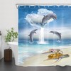Marine Animal Sea Turtle Dolphin Funny Bathroom Shower Curtain