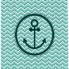 Marine Pattern Anchor Shower Curtain For Bathroom Fabric Decors