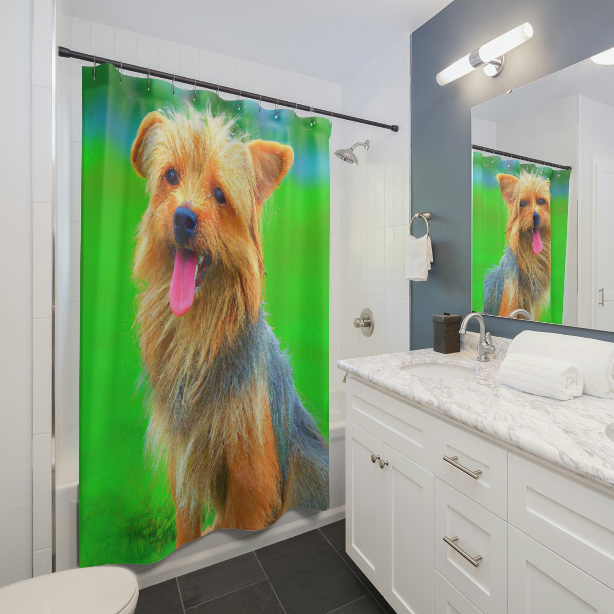 Mario Finocchiaro- Dog Print Shower Curtain for Your Bathroom