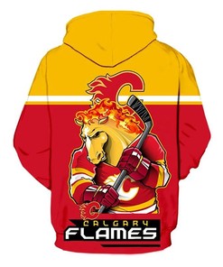 Mascot 3D Printed Calgary Flames Hoodie, A Must-Have For Fans