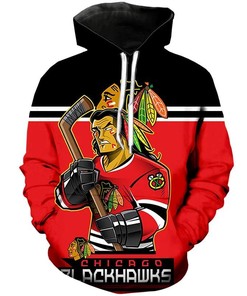 Mascot 3D Printed Chicago Blackhawks Hoodie - Fans Don'T Miss Out 