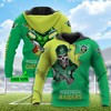 Mascot Skull Custom Name 3D All Over Printed Hoodie - Canberra Raiders Nrl Gifts For Fans